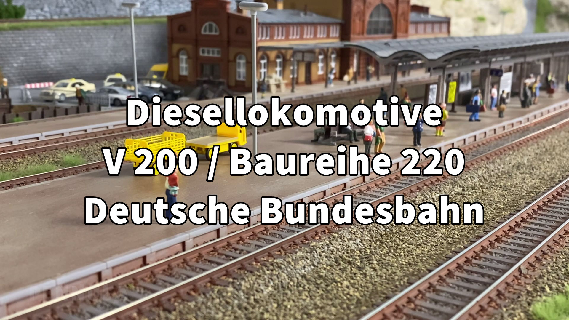 Die großartige V 200 bzw. 220 Diesellokomotive der Deutschen Bundesbahn im H0 Modellbahn-Betrieb