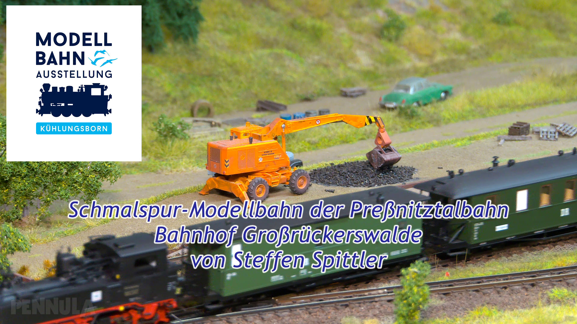 Schmalspur-Modellbahn der Preßnitztalbahn - Bahnhof Großrückerswalde von Steffen Spittler