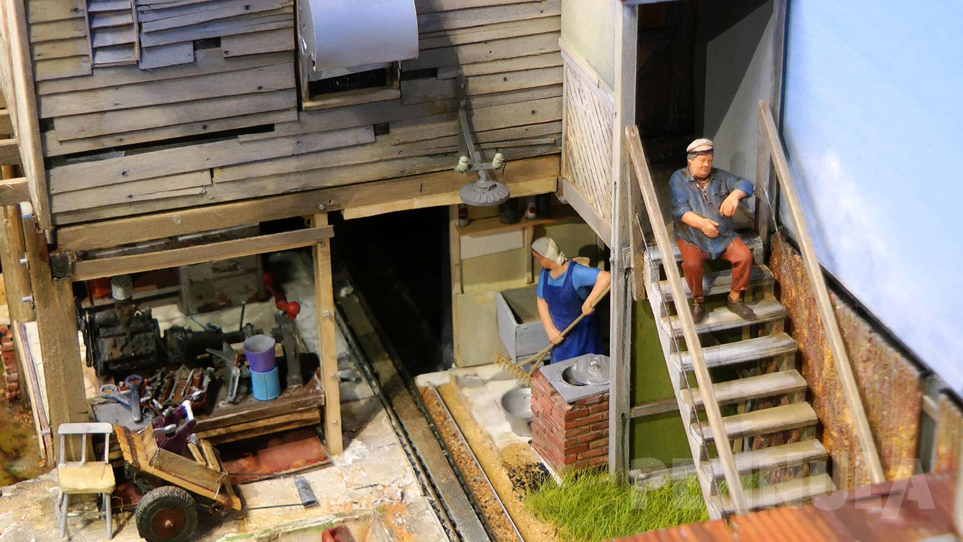 Feldbahn Modelleisenbahn Diorama vom Modellbau-Meister Kim Marsh aus Australien